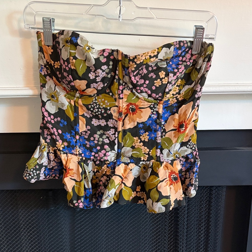 Y&I Boutique Floral Bustier Top